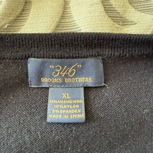 Brooks Brothers Black V-Neck Sweater